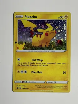 Pikachu (General Mills Promo) Holo Pokemon Sword & Shield Black Star #SWSH039 - Image 1
