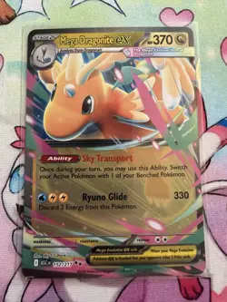 Pokemon MEGA Ascended Heroes Mega Dragonite ex 152/217 Double Rare NM - Image 1