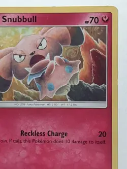 Snubbull 90/149 Pokemon Sun & Moon Fairy Common MP Used See Pictures - Image 5