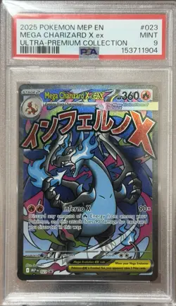 Pokemon Mega Charizard X ex Promo Holo Me Mega Evolution 023 English PSA 9 - Image 1