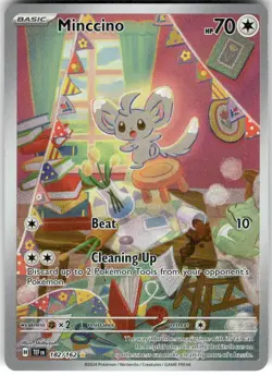 Minccino 182/162 Illustration Rare Temporal Forces Pokemon NM - Image 1