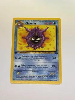 Vintage Pokemon Card TCG Cloyster 32/62 Fossil Regular 1st Edition Uncommon LP - Image 1