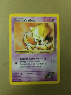 Sabrina's Abra 91/132 - Gym Heroes - VINTAGE WOTC POKEMON CARD - NM - Image 1