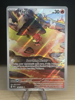 Pokemon TCG Magby Card 186/182 Paradox Rift Illustration Rare NM Pack Fresh - Image 1