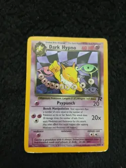 Pokemon Dark Hypno TCG Holo Rare Card 9/82 Unlimited HP - Image 1