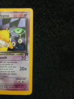 Pokemon Dark Hypno TCG Holo Rare Card 9/82 Unlimited HP - Image 2