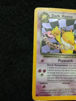 Pokemon Dark Hypno TCG Holo Rare Card 9/82 Unlimited HP - Image 3