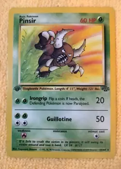 Pinsir 25/64 Jungle 1st Edition Pokemon 1999 Pokemon TCG Card NM/B ⭐ - Image 1