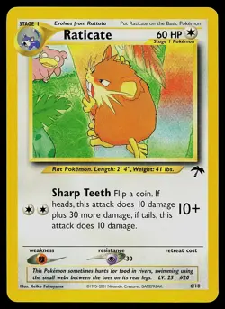 Pokemon Card - Raticate Southern Islands 6/18 - Image 1