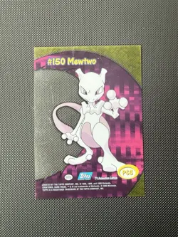 Pokemon Mewtwo 2000 Topps TV Animation Clear Card #150 LP - Image 2