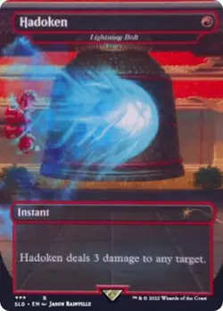 Hadoken - Lightning Bolt -Foil Near Mint MTG Secret Lair - Image 1