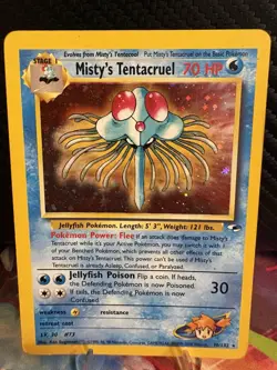 Misty’s Tentacruel 10/132 Holo Gym Heroes MP Pokemon Card WOTC 2000 - Image 1
