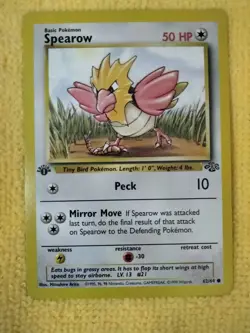 Pokemon TCG Spearow 1st Edition Jungle 62/64 1999 Pokemon Card NM/B - Image 1