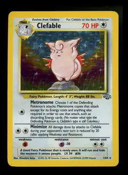 #4 Clefable 1/64 Jungle 1999 Holo Rare WOTC Pokemon Card TCG - Image 1