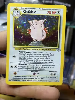 #4 Clefable 1/64 Jungle 1999 Holo Rare WOTC Pokemon Card TCG - Image 3