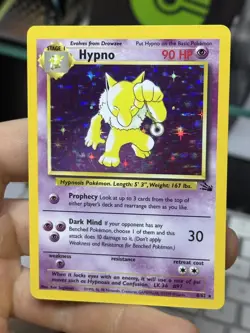 #3 Hypno 8/62 Fossil 1999 Holo Rare WOTC Pokemon Card TCG - Image 3
