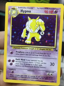 #3 Hypno 8/62 Fossil 1999 Holo Rare WOTC Pokemon Card TCG - Image 5