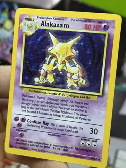 #2 Alakazam 1/102 Base Set 1999 Holo Rare WOTC Pokemon Card TCG - Image 5