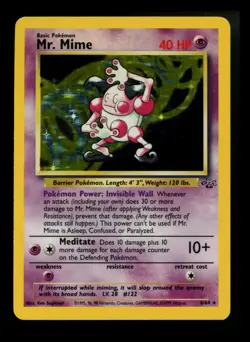 Mr. Mime 6/64 Jungle 1999 Holo Rare WOTC Pokemon Card TCG - Image 1