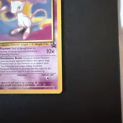 1 Vintage 1999 Pokemon Card Mew Black Star Promo 8 - Lp - Image 4