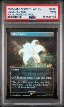 MAGIC THE GATHERING MTG Secret Lair Gilded Lotus PSA9 FINAL FANTASY-FOIL 0909 - Image 1