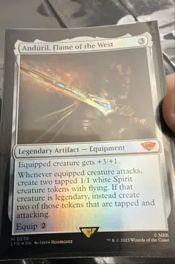 Anduril, Flame of the West Universes Beyond: the Lord of the Rings: MTG Foil 140 - Image 1