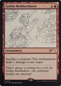 Goblin Bombardment (7022) -Foil Near Mint MTG Secret Lair - Image 1