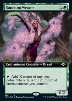 Sanctum Weaver (Extended Art) -Foil Near Mint MTG Modern Horizons 2 - Image 1