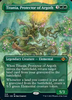 Titania, Protector of Argoth (Borderless) -Foil Near Mint MTG Modern Horizons 2 - Image 1