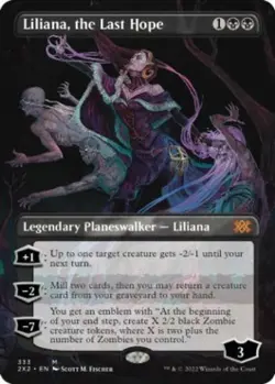 Liliana, the Last Hope (Borderless) -Foil Near Mint MTG Double Masters 2022 - Image 1