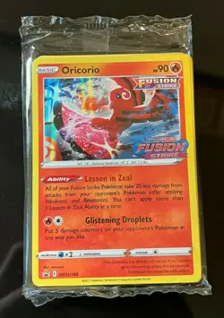Oricorio Prerelease Promo SWSH168 Fusion Strike SEALED NM, English Pokemon SWSH - Image 1