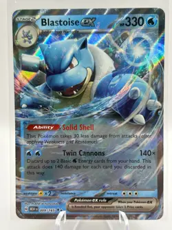 Blastoise ex - Double Rare - Pokemon - Scarlet & Violet 151 - 009/165 NM - Image 1
