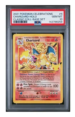 2021 POKEMON CELEBRATIONS CLASSIC COLLECTION CHARIZARD-HOLO 4 PSA 10 Gem Mint 💎 - Image 1