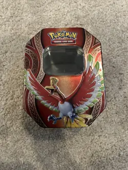 *Empty Tin* Pokemon TCG Ho-OH Empty 2017 Tin - Image 1