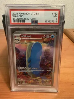 Pokemon 2025 JTG En-Journey Together 162 Wailord Illustration PSA 7 - Image 1