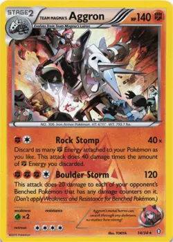 Pokemon - Team Magma's Aggron #14/34 - Double Crisis Holo - Image 1