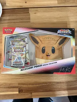 Pokemon Scarlet & Violet Prismatic Evolutions Eevee Accessory Pouch Sealed - Image 1