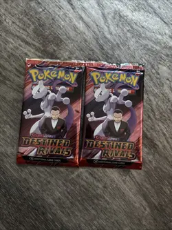 Pokemon TCG Destined Rivals Booster Pack x2 FACTORY SEALED - Image 1