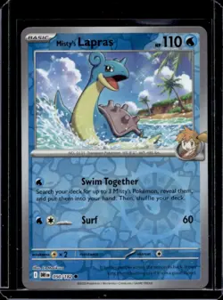 2025 Pokemon Destined Rivals Misty's Lapras Reverse Holo #050/182 - Image 1