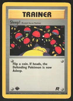 Pokemon TCG Team Rocket #79/82 Sleep! (Rocket's Secret Machine) 1st Edition NM - Image 1