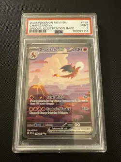 POKEMON CHARIZARD ex 2023 MEW EN-151 SPECIAL ILLUSTRATION RARE #199 PSA 9 - Image 1