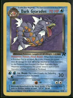 Dark Gyarados 25/82 Rare Team Rocket Pokemon Moderately Played - Image 1