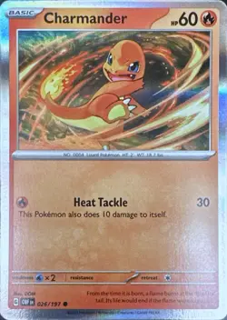 Charmander 026/197 Holo Promo Pokemon Holo LP - Image 1