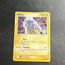 Pokemon Raikou Holo Rare 70HP POP Series 2 3/17 English Card 2006 - Image 1