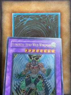 Yugioh Elemental Hero Wild Wingman EOJ-EN035 Ultimate Rare 1st Ed LP - Image 2