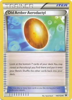 Old Amber Aerodactyl - 106/124 - Uncommon NM, English Pokemon Fates Collide - Image 1
