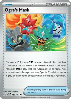 Ogre's Mask - 159/167 - Uncommon NM, English Pokemon Twilight Masquerade - Image 1