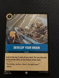 Disney Lorcana Develop Your Brain Action Sapphire Non Foil Common #161/204 - Image 1