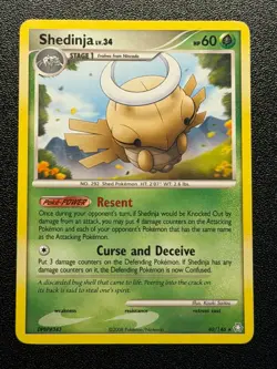 Shedinja 40/146 Rare Pokemon Card Diamond & Pearl Legends Awakened - Image 1