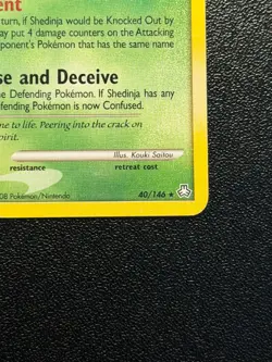 Shedinja 40/146 Rare Pokemon Card Diamond & Pearl Legends Awakened - Image 4